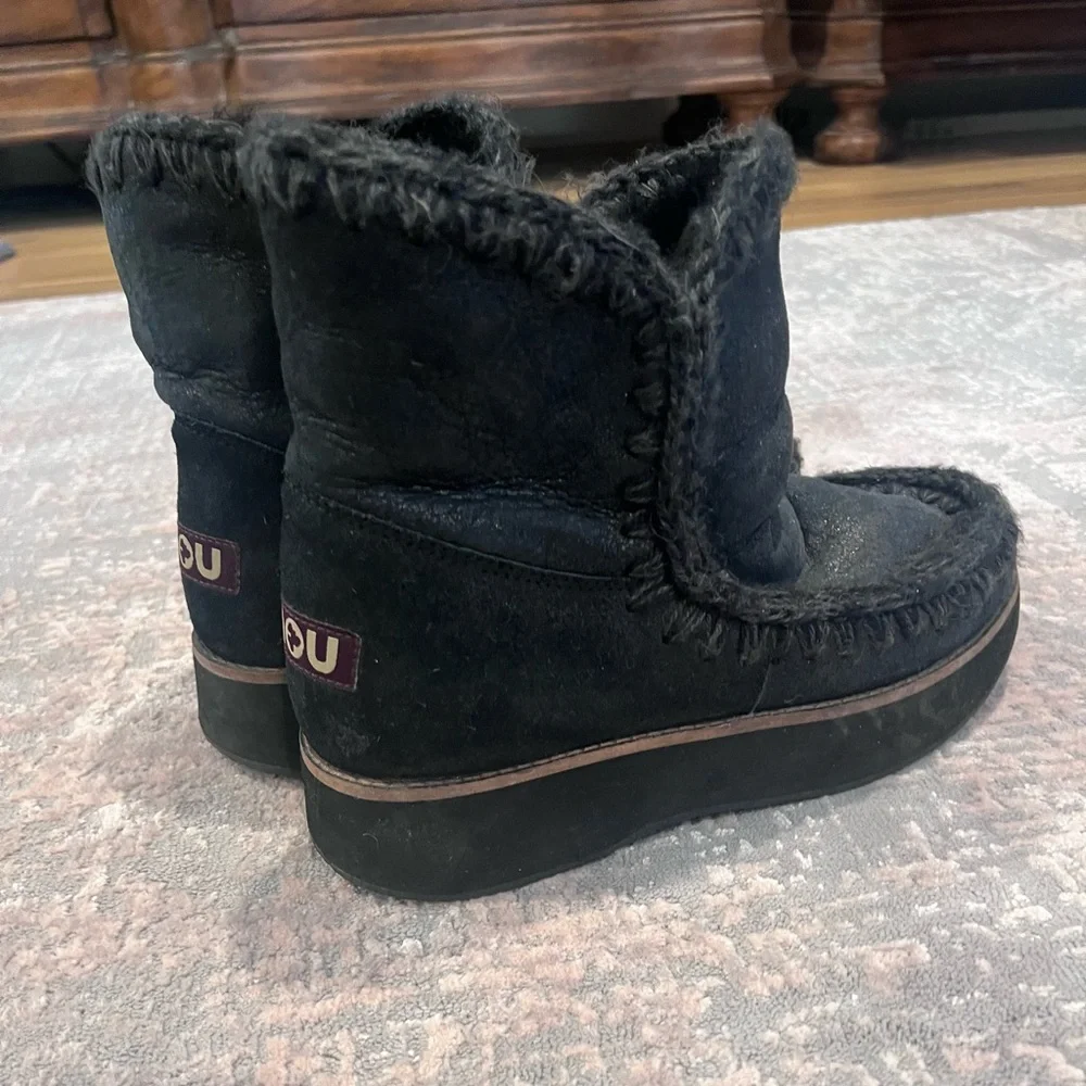 Mou Mou Running Eskimo 18 BOOTS black